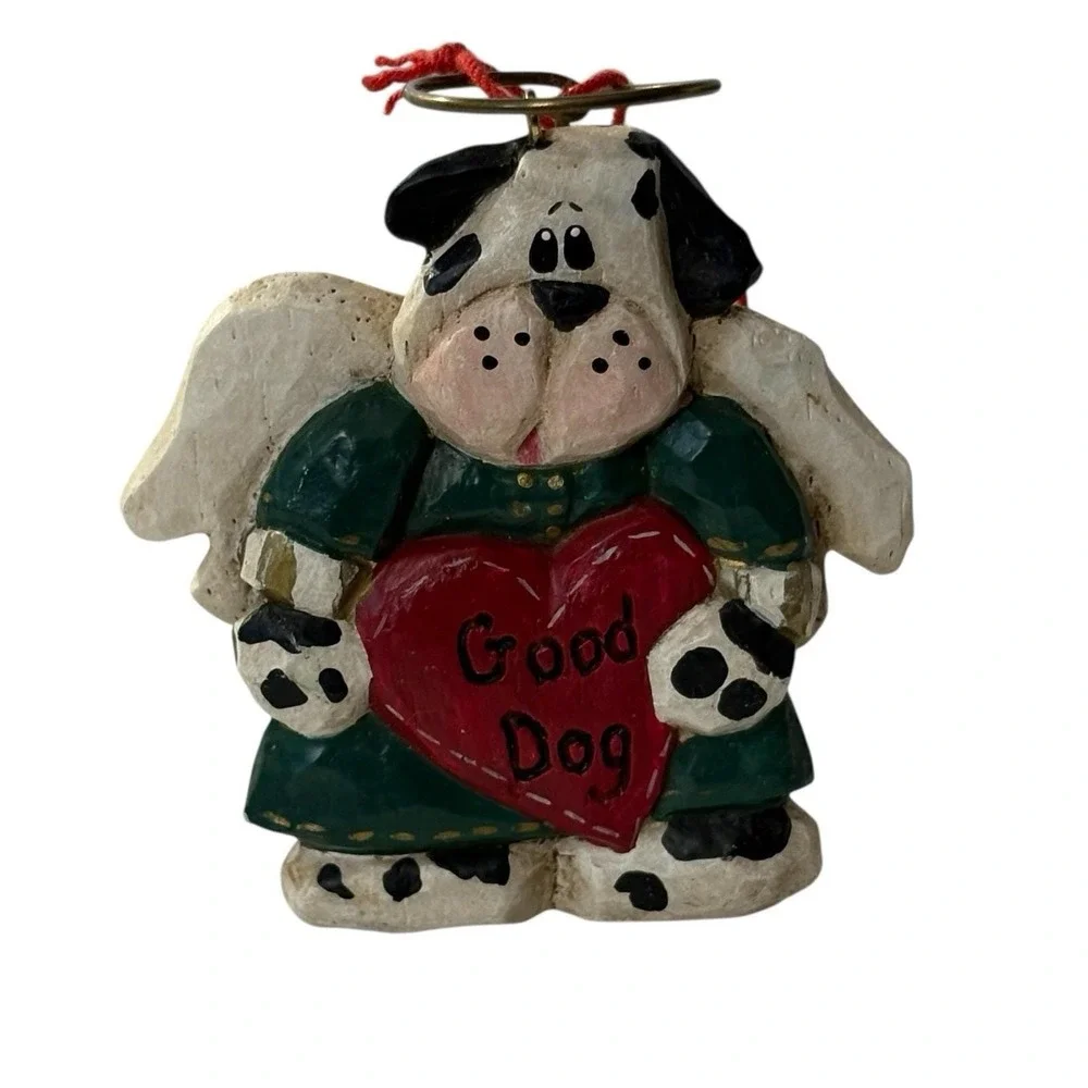 Eddie Walker Dog Angel Christmas Ornament Heart Good‎ Dog Halo Cottage Animal